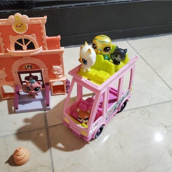 Littlest pet shop‎ van shuttle bus pet lot cat hideaway sweet school day - Picture 2 of 6